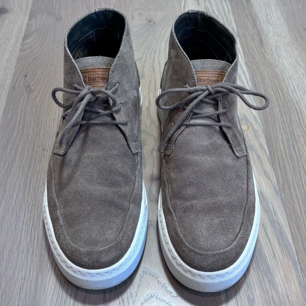 Barbour Mason Chukka Boots Suede Lace Up Beige Men Size US 10 UK 9 - Picture 2 of 10